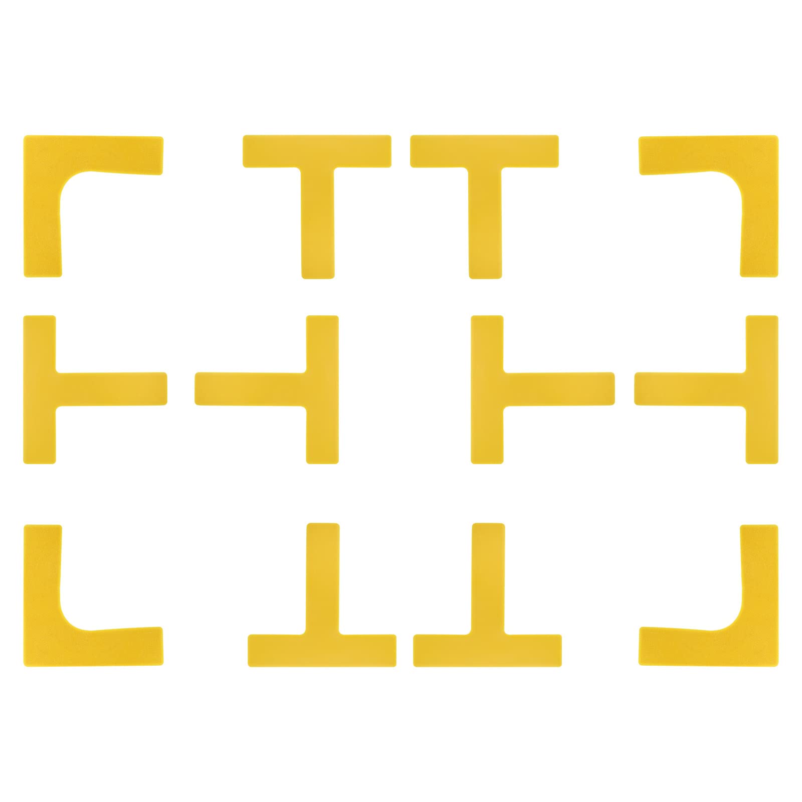 PATIKIL Court Line Marker Set, Pickleball Court Marking Kit Pickleball Lines Throw Down Markers for Outdoor Court PVC Plastic Line Markers, Yellow