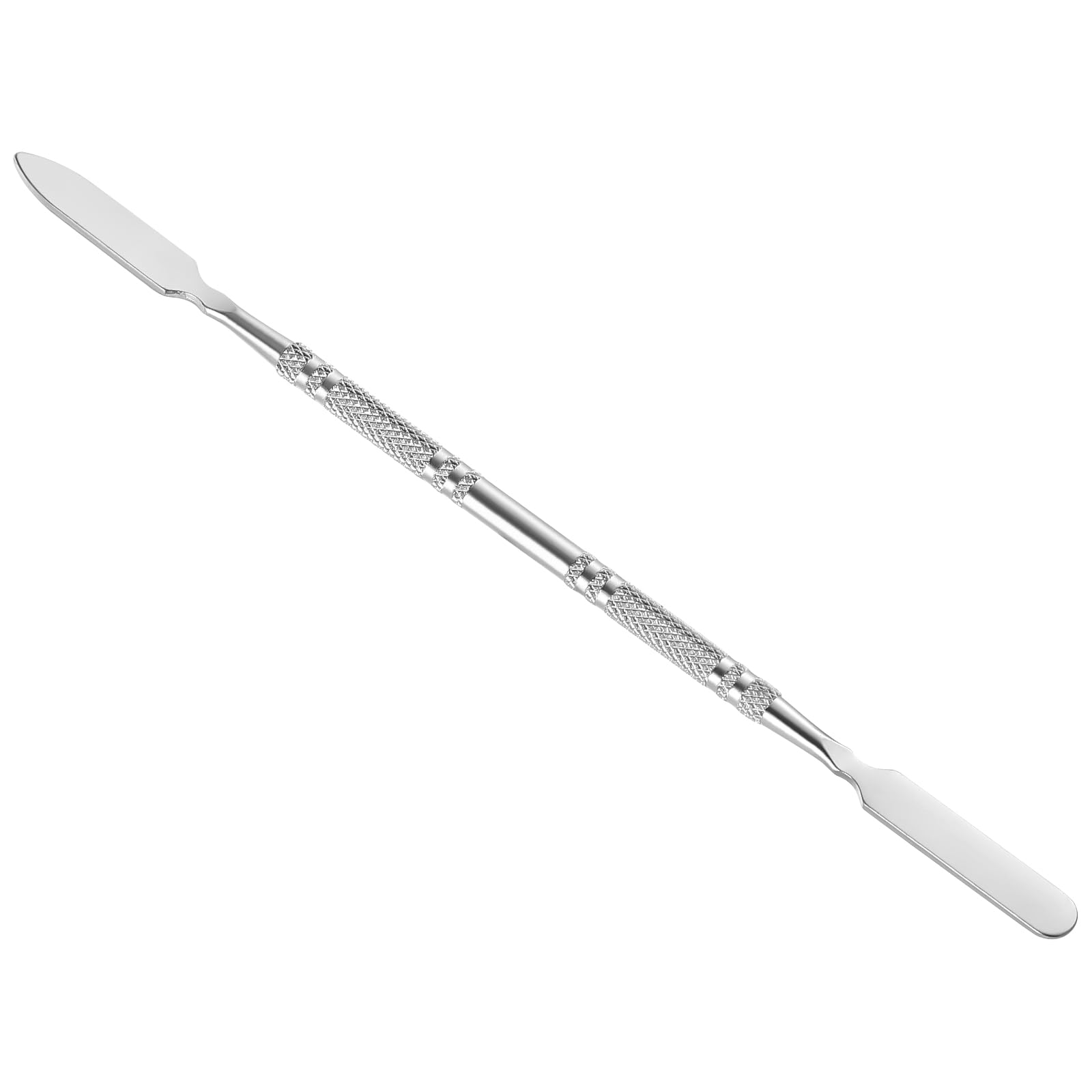 Healifty Stainless Steel Double Spatula Ointment Spatula for Make Up Pallets (Silver)