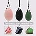 Yoni Egg Massage Stone Gift Set - 3 Sizes | Pre-Drilled | for Training The Pelvic Floor (Kegel) Muscles | Genuine Rose Quartz, Black Obsidian, or Green Aventurine Stones