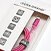 Apple MFi Certified - Lightning to USB Braided Cable with Aluminum Housing Color: Pink