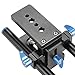 Neewer Aluminum Alloy DSLR Rail 15mm Rod Support Baseplate with 1/4