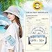 Ladies SPF50+ 100% Linen Summer Sun Bucket Packable Foldable Wide Brim Hats w/Chin Cord Gray