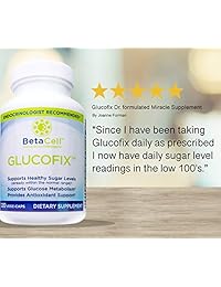 glucofix: endocrinologist formulado Suplemento para soporte de niveles de azúcar, Glucosa saludable metabolismo, antioxidante y proporcionar apoyo
