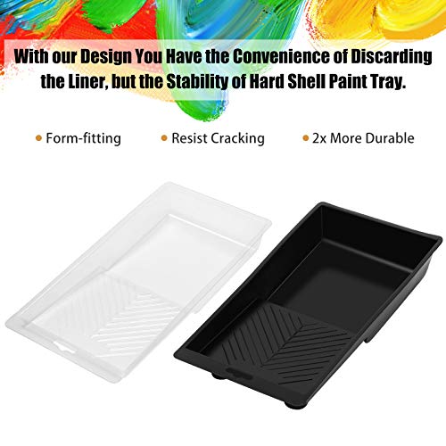 11 Pieces Paint Tray, Disposable Paint Liners, Plastic Paint Roller
