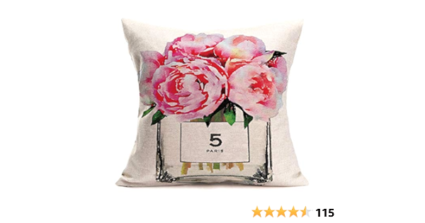 pink rose pillow