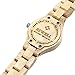 Bewell Small Dial Ladies Wooden Dress Watch Beige Round Bracelet Quartz Wristwatches for Women