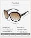 DUCO Women's Oversized Polarized Sunglasses 100% UV Protection 3113 Coffee Frame Brown Lens