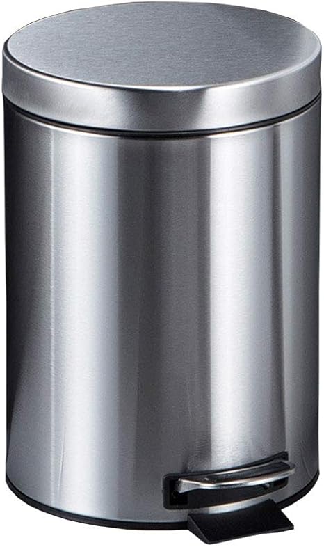 HAOXIANG Bote De Basura Redondo De Acero Inoxidable para Cocina con