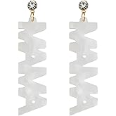 Colorful MAMA Letter Resin Dangle Earrings for Women Jewelry