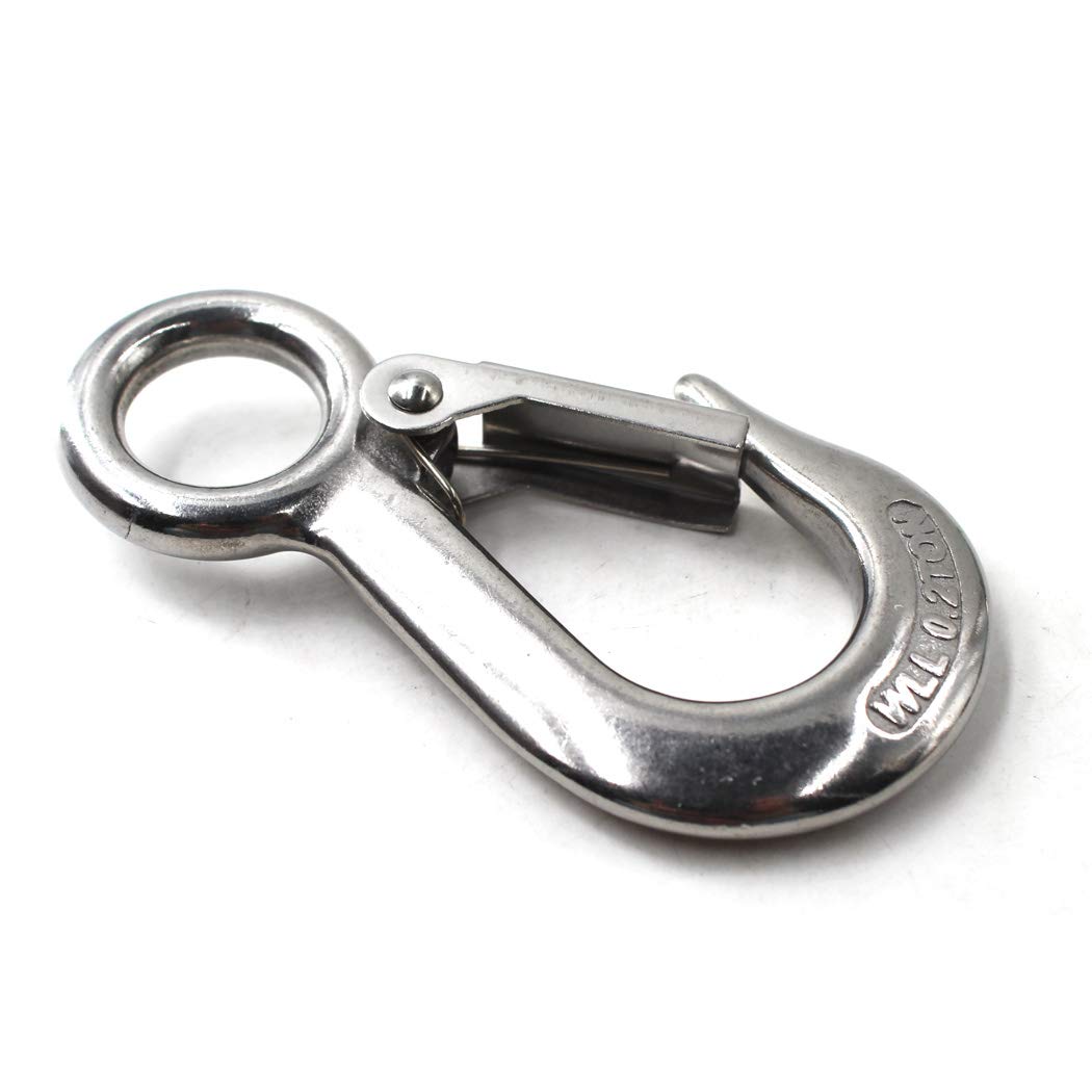 304 Stainless Steel Lifting Hook Heavy Duty Lifting Safety Hook WLL 200