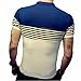 LOGEEYAR Mens Summer Slim Fit Contrast Color Stitching Stripe Short Sleeve Polo Casual T-Shirts (Large, 508-white)