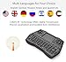 Orbeet 2.4GHz Mini Wireless Keyboard with Touchpad Mouse Rechargable Air Mouse LED Backlit Handheld Remote Control Combos for PC, Pad, Google Android TV Box