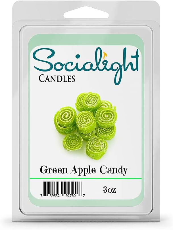 Socialight Candles Green Apple Candy Scented Wax Melts