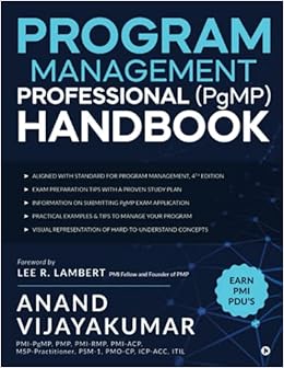 Program Management Professional Pgmp Handbook Amazon Co Uk Anand Vijayakumar Books