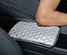 Forala Fluffy Car Armrest Seat Box Cover Protector Warm Furry Sheepskin Wool Auto Center Console Cover Universal Fit for SUV/Truck/Car,Gray