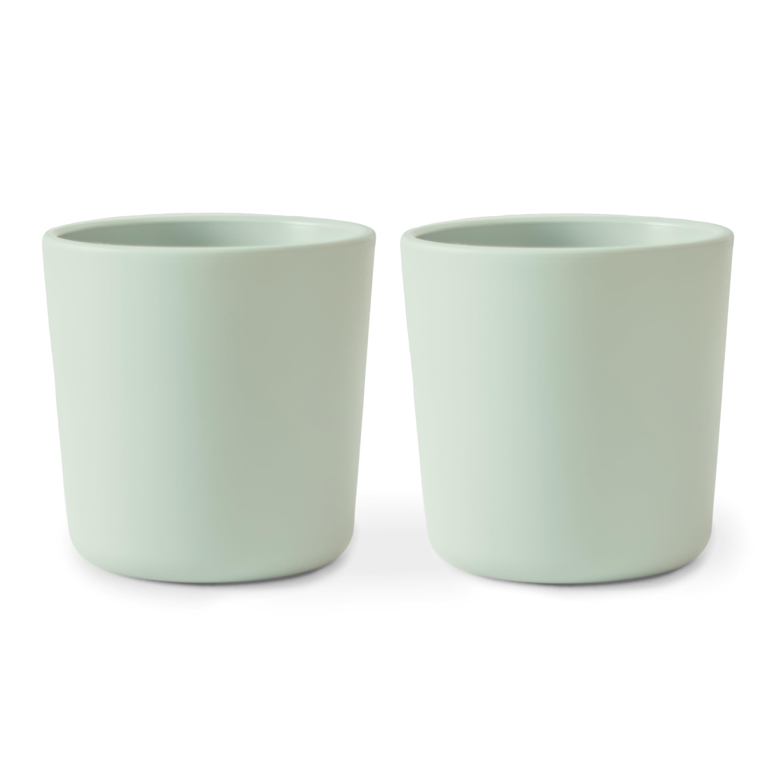 Mushie Dinnerware Cups for Kids | Tableware Cups | 1x Set of 2 | Reuseable | Dishwasher- and Microwave Safe | Easy for Child to Hold | Made in Denmark (Sage)