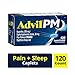 Advil PM (120 Count) Pain Reliever/Nighttime Sleep Aid Coated Caplet, 200mg Ibuprofen, 38mg Diphenhydramine primary