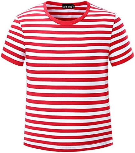 Kids Boys Children's Toddler Striped T Shirts Short Sleeve Crew Neck Stripes Tee