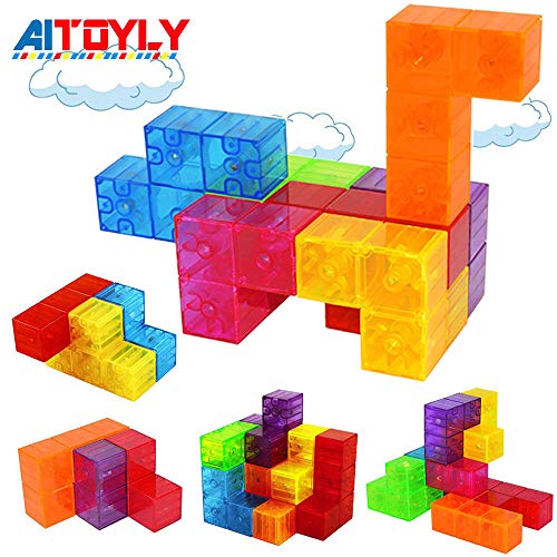 Magnetic Building Blocks, Brainteaser Puzzles Magnetic Tiles, 7pcs/ Set Magic