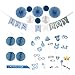 Paikō Baby Shower Decorations for a Boy | 'IT'S A BOY' Gold Foil Lettered Banner, FUN 25 Piece Photo Props, Sash, Honeycomb Balls, Paper fans, Nursery room Decor Kit