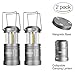 Camping Lantern, LED Lantern Lights with Magnetic Base 2 Pack Portable Camping Gear Collapsible COB Water Resistant Survival Kit for Emergency Hurricane (Grey-2 Pack)