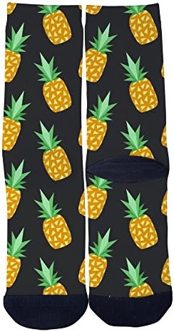 EveninSky Men's Custom Pineapples Casual Crew Socks