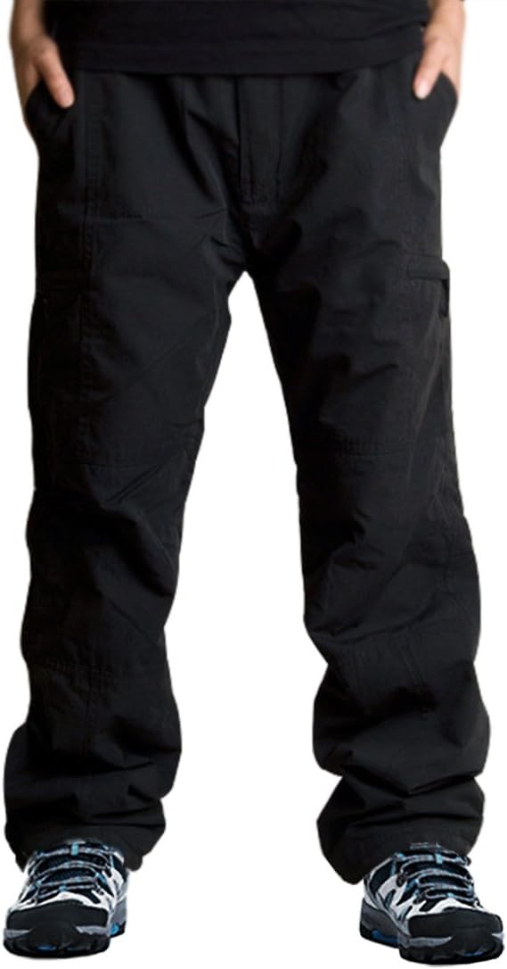 EXEKE Men's Thermal Relaxed-Fit Cargo Pants Fleece Lined Ski Pants Winter Outdoor Tactical Pant