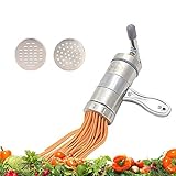 Virtuous DIY Manual Noodle Press Mixer Pasta Maker Fruits Vegetable Juicer Extractor Oil Press Machine Kitchen Attachments with 2 Noodle Mould