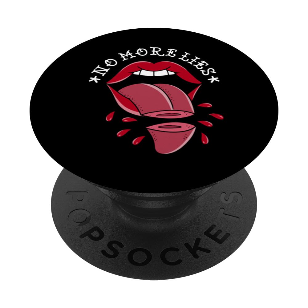 No More Lies Goth American Traditional Tattoo Flash Inked PopSockets Swappable PopGrip