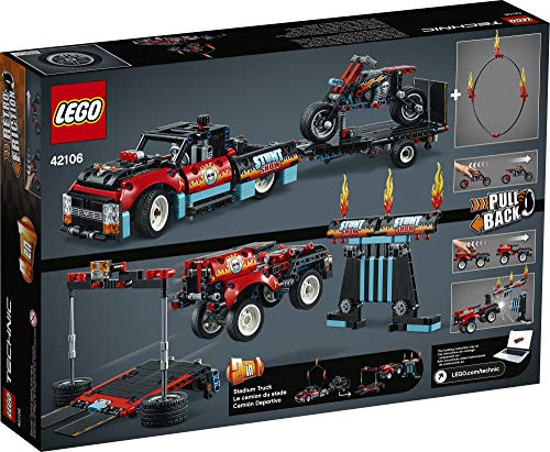 Lego Technic 42106 - Pull-Back - Stunt Show Truck & Bike (610 Teile) – Bild 6