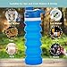 Anntrue Collapsible Water Bottle Food-Grade Silicone Portable Leak Proof Travel Water Bottle, 18oz(Sky Blue)