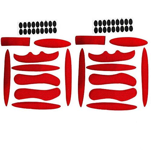 2 Set Helmet Padding Kit Bike Helmet Pad Universal Foam Pads for Bike Motorcycle Cycling Helmet (Red)…