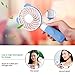 Security Portable Mini Fan Personal Necklace Fan Handheld Air Fan for Travel, Home and Office, USB Rechargeable, 4 Blades, 1 Switch, 2 Speeds Adjustable (Blue)