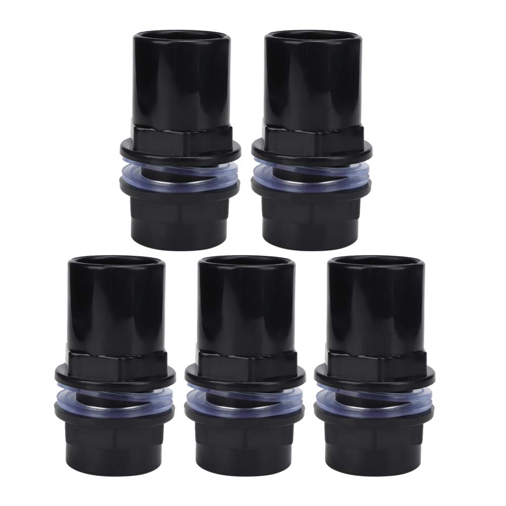 Zerodis 5Pcs/Set PVC Aquarium Water Pipe Connector Joint,Adjustable Straight Fish Tank Air Tube Adapters Leakproof Fish Tanks Tube Accessories(32mm)