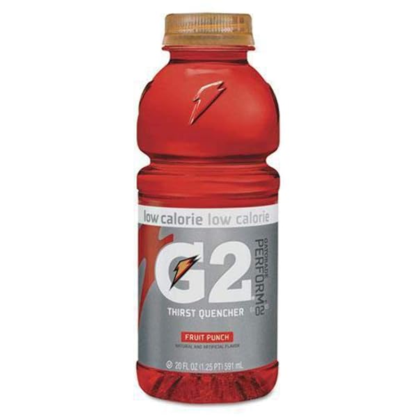 GATORADE G2 SPORTS DRINK, FRUIT PUNCH, LOW CALORIE, 20-OUNCE BOTTLES (PACK OF 24)