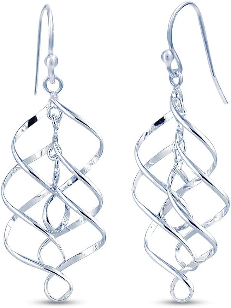 Charmsy Sterling Silver Jewelry Infinity Knot Twist FrenchWire Drop