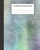 Composition Notebook: Unicorn Shimmer Ombre Shimmer Faux Glitter College Ruled Notebook Lined School Journal