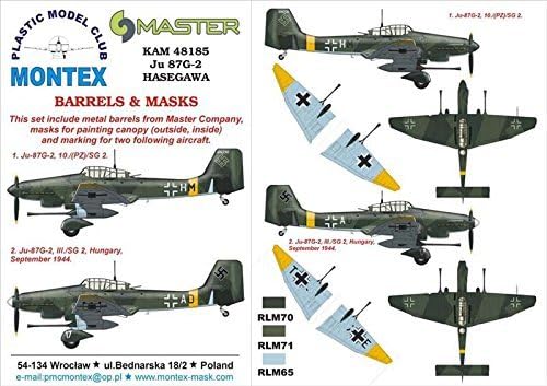 Montex KAM 1:48 Ju-87 G for Hasegawa Mask +Metal Part #KAM48185