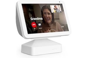 GGMM Battery Base, for Echo Show 8(1st & 2nd Gen), Adjustable Battery Charging Stand, Wireless Battery Dock, White(Not Include Speaker)