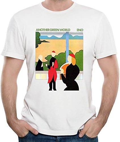 VGeee Men's Brian Eno Another Green World The Ship White 100% Cotton Tee T-shirts
