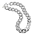 Glamorous Chunky Silver Coloured Plastic Curb Chain Choker Necklace/Collier By VAGA