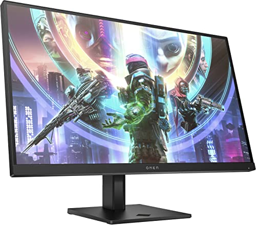 Omen 27s Gaming Monitor - 27 Zoll Bildschirm, FHD Display, 240Hz, AMD FreeSync Premium, 1 ms Reaktionszeit, 2X HDMI 2.0, Display Port 1.4, 2X USB-A, USB-B, Audioausgang, RGB Beleuchtung, schwarz