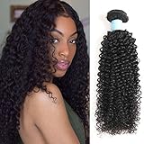 BLY 7A Mongolian Virgin Kinky Curly Human Hair Bundles Extensions 3 Bundles Unprocessed Curly Weave Natural Black Hair(8/8/8 Inch)