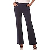 Rekucci Women's Secret Figure Pull-On Stretchy Wide Leg Office Yoga Dress Pant in Regular/Petite/Tall Fit