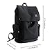 KAKA Lightweight Canvas Backpack Shoulder Daypack for 15.6-Inch Laptops Black