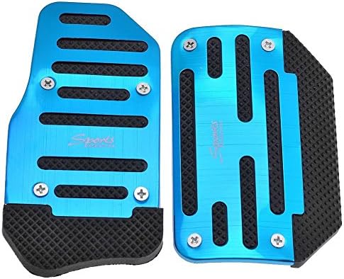 Automatic car Aluminum Alloy Non - Slip Sports car Pedal Foot Brake pad(Blue)