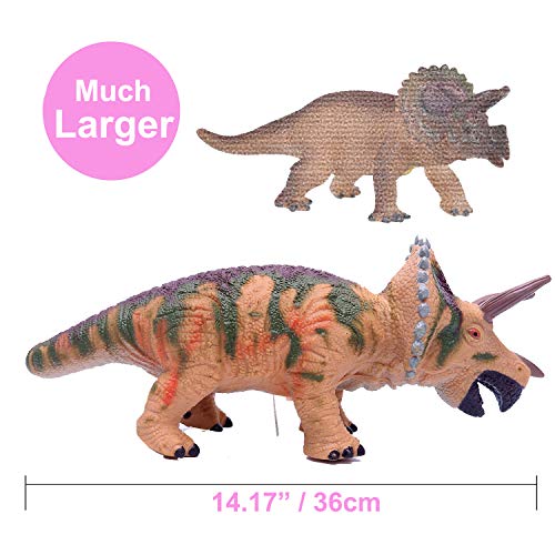 14" Jumbo Dinosaur Figures 4-Set, Realistic Looking Sound Toys (501A)