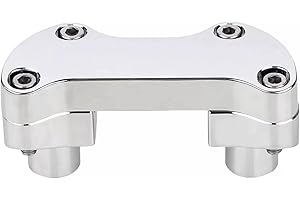 TDZ 1” inch Handlebar Riser/Top Clamp Kit Chrome 2" Tall for Harley Touring Softail Sportster Dyna, (rise height：2" ；for 1" H