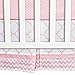 Trend Lab Pinky Sky 3 Piece Crib Bedding Set, Can Be Used As A Blanket Or A Playmat for Tummy Time, Includes Quilt, Fitted Crib Sheet and Skirt