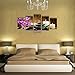 Wall Art Canvas Painting 5 Panel Canvas Wall Art Prints Wall Decor Art (Pink Flower, 8x12x2pcs+8x16x2pcs+8x20inch x 1pcs)